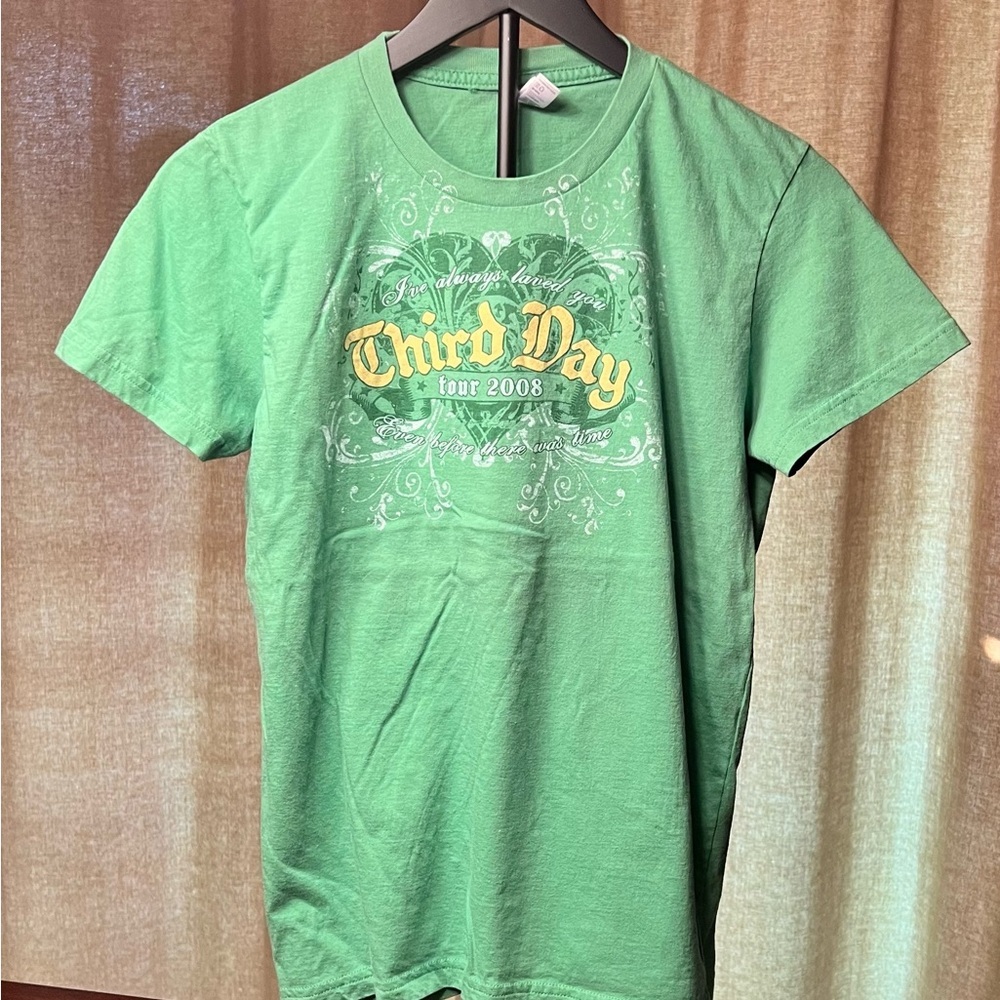 American Apparel Green Short Sleeve Third Day Tour Graphic Tee